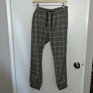 Men's Topman Skinny Plaid with Racing Stripe Size 32/30